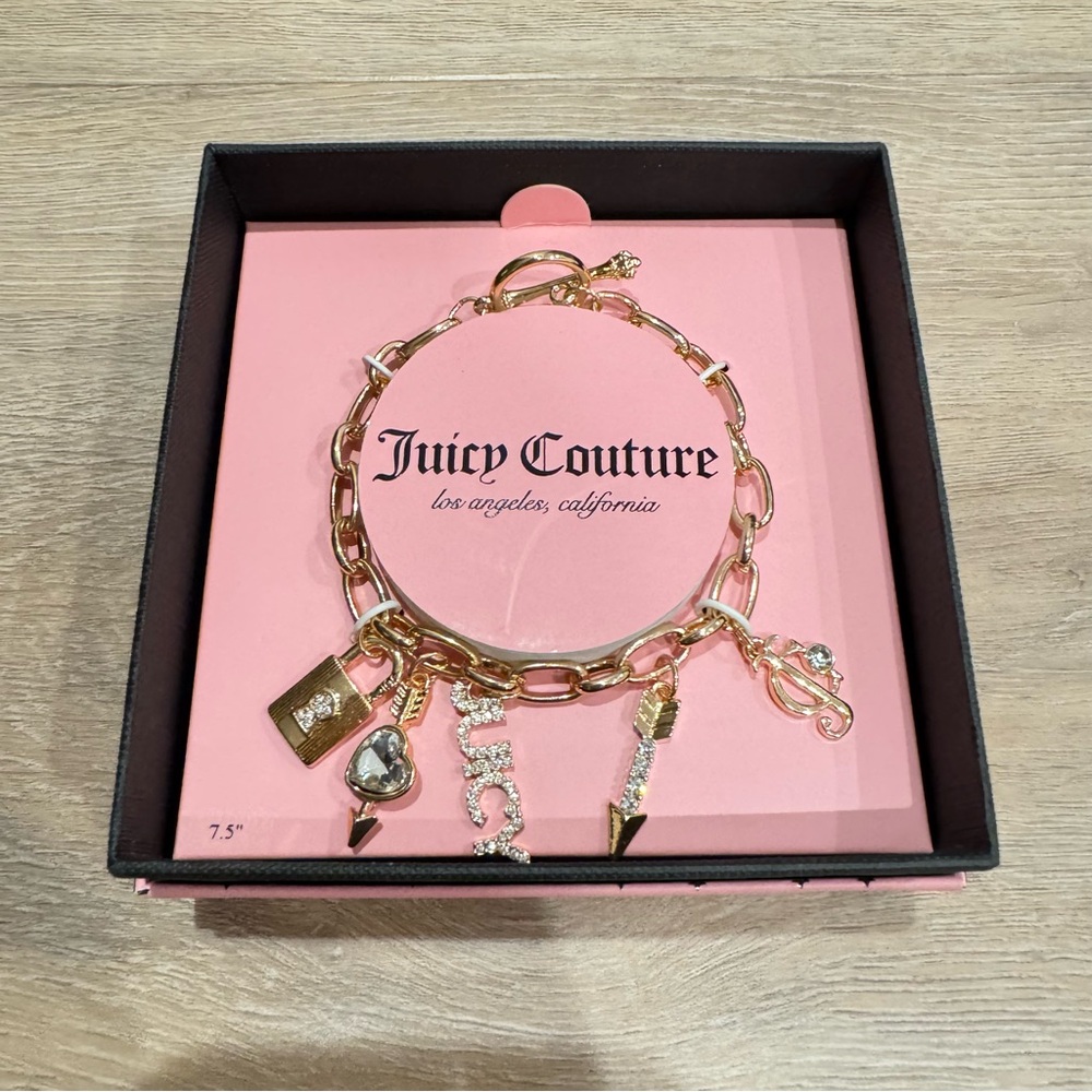 Juicy Couture Gold Charm Bracelet NIB